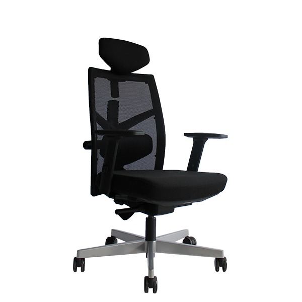 Silla de oficina Ex-One H con cabecera, vista en tres cuartos