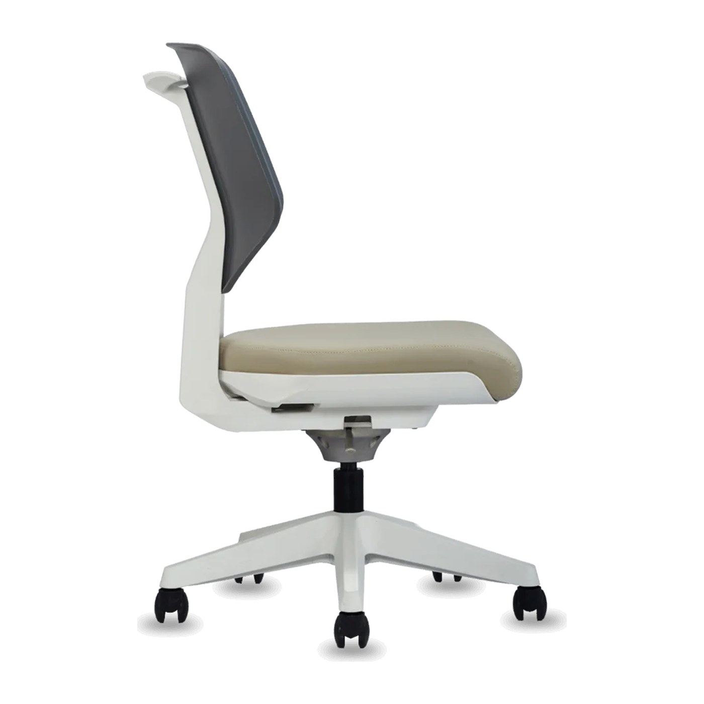 Silla Kaden con 3D Tilt, vista lateral que muestra la curva del respaldo y el asiento