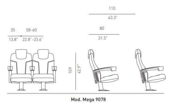 Megaseat C Dimensiones