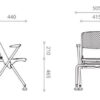 Silla apilable Mobby Dimensiones